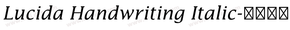Lucida Handwriting Italic字体转换